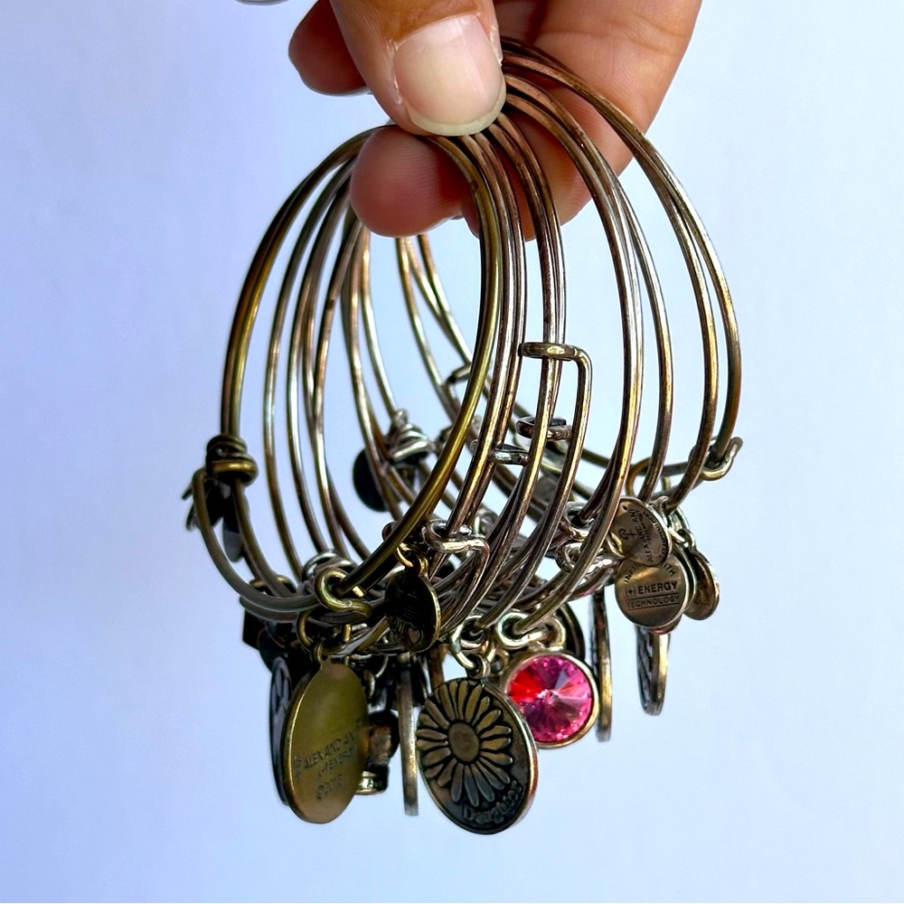 Stack Of 12 Alex And Ani Bangles - image 1